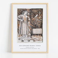 Sir Edward Burne Jones - Pyramus and Thisbe - Pyramus Draws His Sword to Slay Himself (1866)