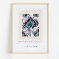 E.A.Seguy - Botanical pochoir pattern in Art Nouveau oriental style