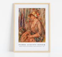 
              Pierre Auguste Renoir - Woman in Muslin Dress (Femme en robe de mousseline) 1917
            