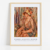 Pierre Auguste Renoir - Woman in Muslin Dress (Femme en robe de mousseline) 1917