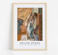 
              Odilon Redon - Naked lady. Après le bain (Femme s'essuyant) 1886
            