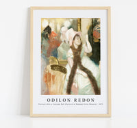 
              Odilon Redon - Portrait after a Costume Ball (Portrait of Madame Dietz–Monnin) 1879
            