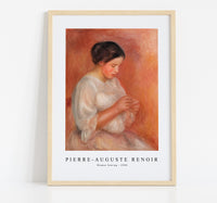 
              Pierre Auguste Renoir - Woman Sewing 1908
            