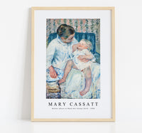 
              Mary Cassatt - Mother About to Wash Her Sleepy Child 1880
            