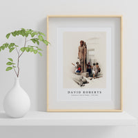 David roberts - Colossus in front of Temple of Wady Saboua Nubia-1796-1864