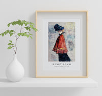 
              Henry Somm - Elegant in red cape (1890-1900)
            