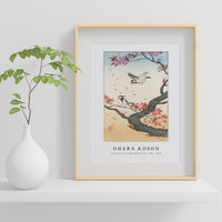 Ohara Koson - Two great tits at blossoming tree (1925 - 1936) by Ohara Koson (1877-1945)