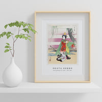 Ogata Gekko - Dancing Woman by a Boat (1887–1896)