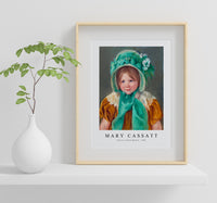 
              Mary Cassatt - Sara in a Green Bonnet 1901
            