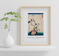 
              Utagawa Hiroshige - Camellia and Nightingale
            