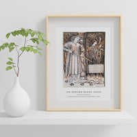 Sir Edward Burne Jones - Pyramus and Thisbe - Pyramus Draws His Sword to Slay Himself (1866)