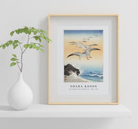 
              Ohara Koson - Five seagulls above turbulent sea (1900 - 1930) by Ohara Koson (1877-1945)
            