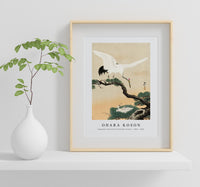 
              Ohara Koson - Japanese crane bird on branch of pine (1900 - 1930) by Ohara Koson (1877-1945)
            