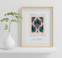 
              E.A.Seguy - Grape pattern Art Nouveau pochoir print in oriental style
            
