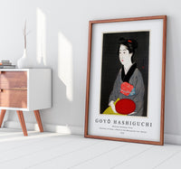 
              Goyo Hashiguchi - Waitress Holding a Tray (Portrait of Onao, a Maid at the Matsuyoshi Inn, Kyoto) 1920
            