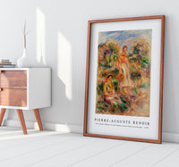 
              Pierre Auguste Renoir - Une femme debout et une femme assise dans un paysage 1919
            