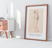 
              Egon Schiele - Standing Nude Girl, Facing Left 1918
            